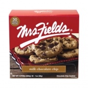 Mrs. Fields Milk Chocolate Chip Cookies, 1 oz, Indidually Wrapped Pack, 30/Box, Delivered in 1-4 Business Days (21200009)