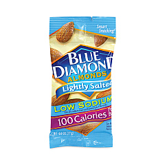 Blue Diamond Low Sodium Lightly Salted Almonds, 1.5 oz Bag, 42 Bags/Carton (GRR22000795)