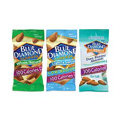 Blue Diamond Almonds Variety Pack, Assorted Flavors, 0.6 oz Pouch, 7 Pouches/Box, 6 Boxes/Carton (GRR22000796)