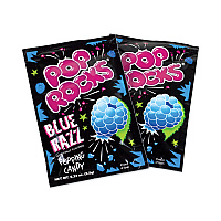 POP ROCKS Sugar Candy, Blue Raspberry, 0.33 oz Pouches, 24/Carton (GRR20900230)