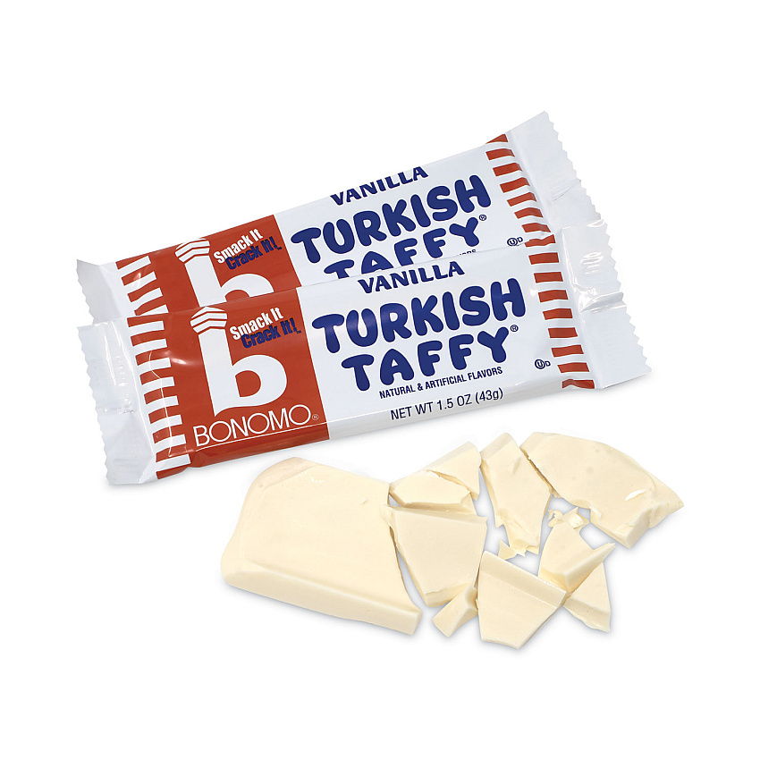 Bonomo Turkish Taffy, Vanilla, 1.5 oz Bars, 24/Carton (GRR20900190)