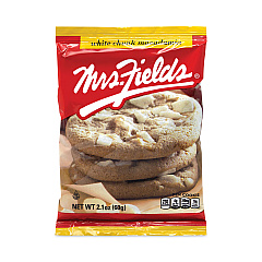 Mrs. Fields White Chunk Macadamia Cookies, 2.1 oz, Individually Wrapped Pack, White Chocolate, 12/Carton (GRR20900470)