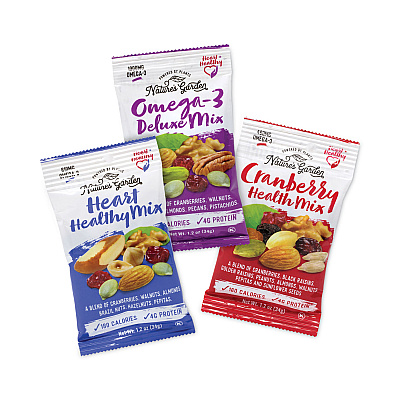 Nature's Garden Healthy Trail Mix Snack Packs, 1.2 oz Pouch, 50 Pouches/Carton (GRR29400009)