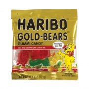 Haribo Goldbears Gummi Candy, 0.4 oz Pouches, Lemon; Orange; Pineapple; Rasberry; Strawberry, 54/Tub, Ships in 1-3 Business Days (20900181)