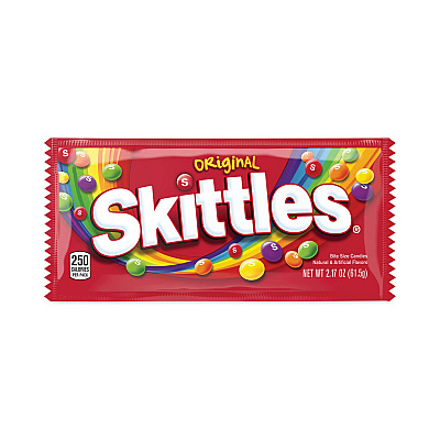 Skittles Chewy Candy, Original, 2.17 oz Bag, 36 Bags/Carton (GRR20900148)