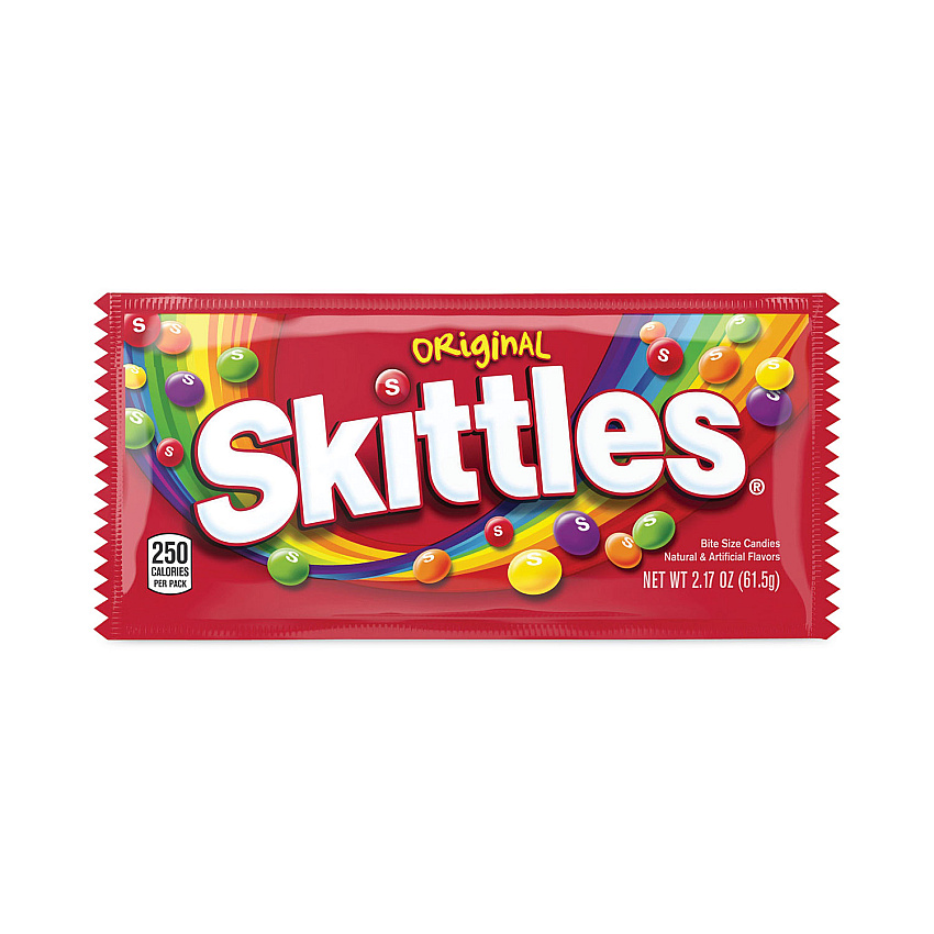 Skittles Chewy Candy, Original, 2.17 oz Bag, 36 Bags/Carton (GRR20900148)