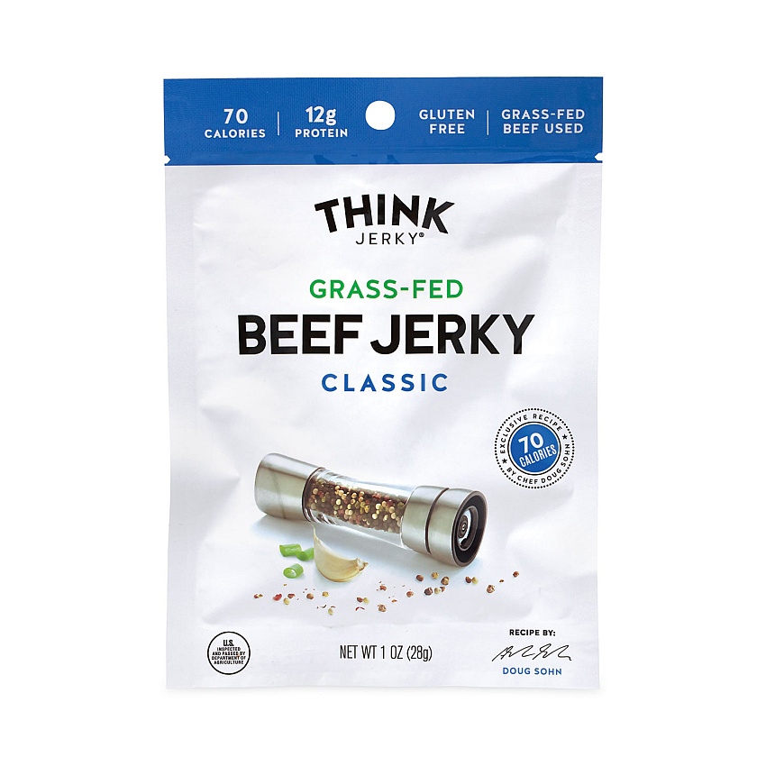Think Jerky Classic Beef Jerky, 1 oz Pouch, 12/Pack (GRR22000984)