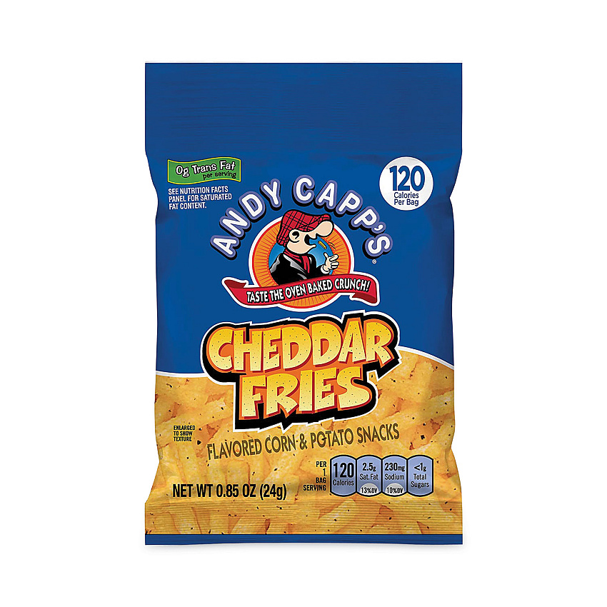 Andy Capps Cheddar Fries, 0.85 oz Bag, 72/Carton (GRR20900464)