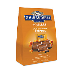 Ghirardelli Milk Chocolate and Caramel Chocolate Squares, 15.96 oz Bag (GRR30001035)
