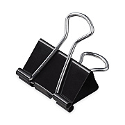 Universal Binder Clips, Mini, Black/Silver, 12/Box (UNV10199)