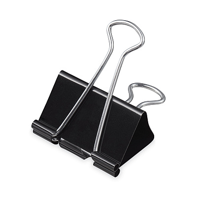 Universal Binder Clip Zip-Seal Bag Value Pack, Mini, Black/Silver, 144/Pack (UNV10199VP)