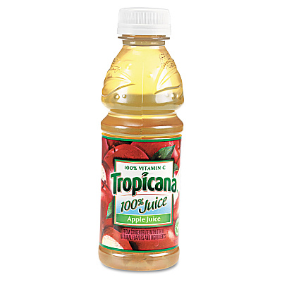 Tropicana 100% Juice, Apple, 10oz Bottle, 24/Carton (QKR57178)