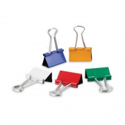 Universal Binder Clips with Storage Tub, Medium, Assorted Colors, 24/Pack (31029)