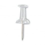 Universal Clear Push Pins, Plastic, Clear, 0.38", 400/Pack (31306)