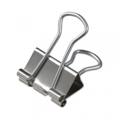 Universal Binder Clips with Storage Tub, Small, Silver, 40/Pack (11240)