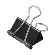 Universal Binder Clips with Storage Tub, Mini, Black/Silver, 60/Pack (11060)