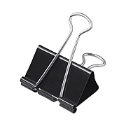 Universal Binder Clip Zip-Seal Bag Value Pack, Large, Black/Silver, 36/Pack (UNV10220VP)