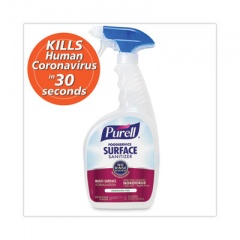 PURELL Foodservice Surface Sanitizer3, Fragrance Free, 32 oz Bottle with Spray Trigger Attached, 6/Carton (334106RTL)