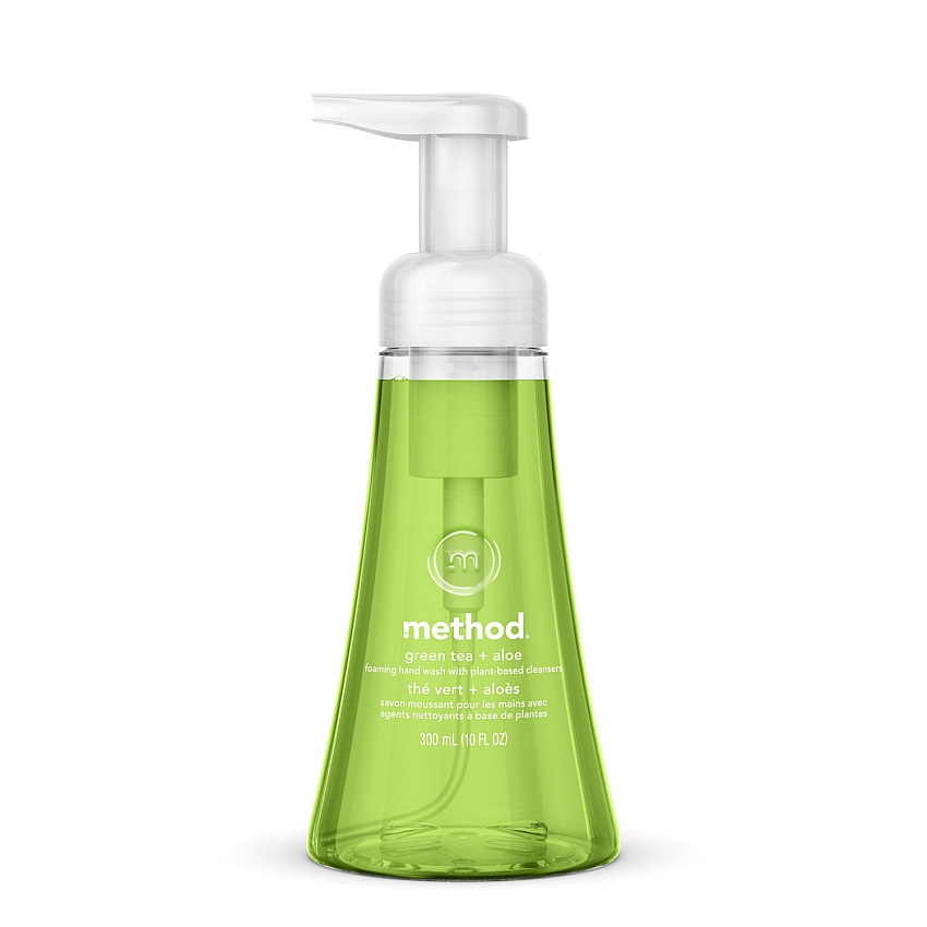 Method Foaming Hand Wash, Green Tea and Aloe Scent, 10 oz, 6/Carton (MTH00362CT)