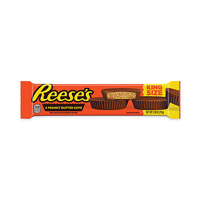 Reese's King Size Peanut Butter Cups, 2.8 oz Bar, 24 Bars/Carton (GRR20901302)