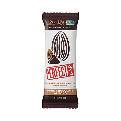 Perfect Bar Refrigerated Protein Bar, Dark Chocolate Almond, 2.2 oz Bar, 16/Carton (GRR30700246)
