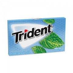 Trident Sugar-Free Gum, Mint Bliss, 14 Sticks/Pack, 12 Pack/Box, Delivered in 1-4 Business Days (30400065)