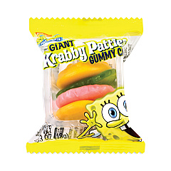 Nickelodeon SpongeBob Squarepants Giant Krabby Patties Gummy Candy, 0.63 oz Pack, 36/Carton (GRR2500006)