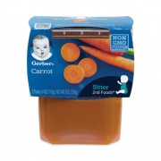 Gerber 2nd Foods Baby Food, Carrot, 4 oz Cup, 2/Pack, 8 Packs/Box, Delivered in 1-4 Business Days (30700057)