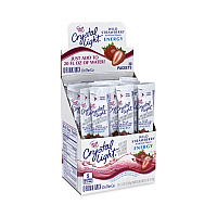 Crystal Light On-The-Go Sugar-Free Drink Mix, Wild Strawberry Energy, 0.13 oz Single-Serving, 30/Pack, 2 Packs/Carton (GRR30700158)