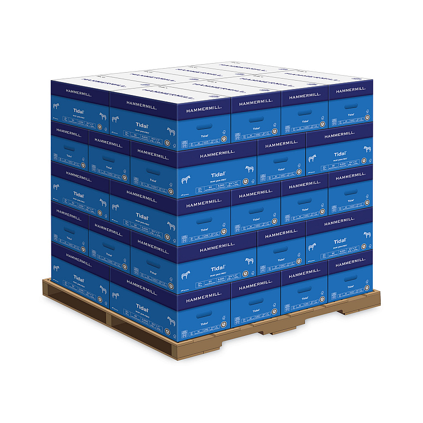 Hammermill Tidal Print Paper, 92 Bright, 20 lb Bond Weight, 8.5 x 11, White, 500 Sheets/Ream, 10 Reams/Carton, 40 Cartons/Pallet (HAM162008PLT)