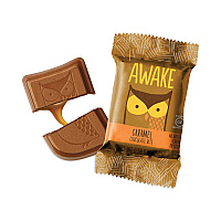 Awake Caffeinated Caramel Chocolate Bites, 0.58 oz Bars, 50 Bars/Carton (GRR30700315)