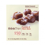 thinkThin High Protein Bars, Salted Caramel, 1.41 oz Bar, 10 Bars/Box, Ships in 1-3 Business Days (30700112)