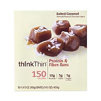 thinkThin High Protein Bars, Salted Caramel, 1.41 oz Bar, 10 Bars/Carton (GRR30700112)