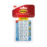 Command Clear Hooks and Strips, Plastic, Decorating Clips, 40 Clips and 48 Strips/Pack (17026CLR40ES)