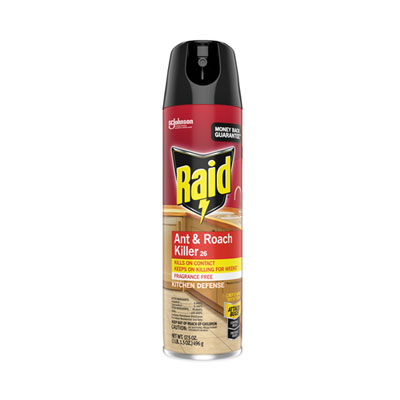 Raid Fragrance Free Ant and Roach Killer, 17.5 oz Aerosol Spray (333822EA)