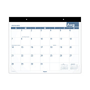 AT-A-GLANCE Academic Large Print Desk Pad, 21.75 x 17, White/Blue Sheets, 12 Month (July to June): 2025 to 2026 (SKLPAY32)