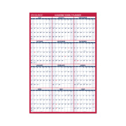 AT-A-GLANCE Academic Erasable Reversible Extra Large Wall Calendar, 48 x 32, White/Blue/Red, 12 Month (July to June): 2023 to 2024 (PM36AP28)
