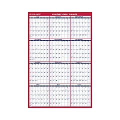 AT-A-GLANCE Academic Erasable Reversible Extra Large Wall Calendar, 48 x 32, White/Blue/Red, 12 Month (July to June): 2025 to 2026 (PM36AP28)