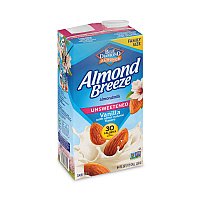 Blue Diamond Almond Breeze Almond Milk, Unsweetened Vanilla, 64 oz Carton, 2/Pack (GRR30700081)