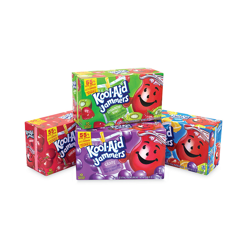 Kool-Aid Jammers Juice Pouch Variety Pack, 6 oz Pouch, 40/Carton (GRR22000775)