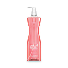 Method Dish Soap Pump, Hour-Glass Bottle Shape, Pink Grapefruit Scent, 18 oz Pump Bottle, 6/Carton (MTH10468)