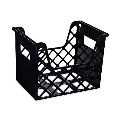 Universal Recycled Extra Capacity Desktop File Holder, Letter Size, 8.5" Long, Black (UNV08123)