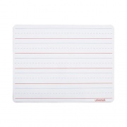 Universal Lap/Learning Dry-Erase Board, Penmanship Ruled, 11.75 x 8.75, White Surface, 6/Pack (43911)