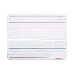 Universal Lap/Learning Dry-Erase Board, Penmanship Ruled, 11.75 x 8.75, White Surface, 6/Pack (UNV43911)