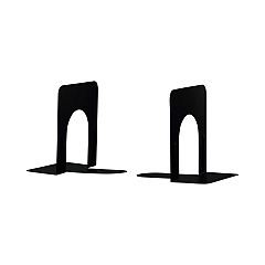 Universal Economy Bookends, Nonskid, 4.75 x 5.25 x 5, Heavy Gauge Steel, Black, 1 Pair (UNV54055)