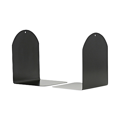 Universal Magnetic Bookends, 6 x 5 x 7, Metal, Black, 1 Pair (UNV54071)