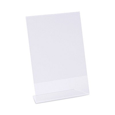 Universal Clear L-Style Freestanding Frame, 5 x 7 Insert, 3/Pack (UNV76850)