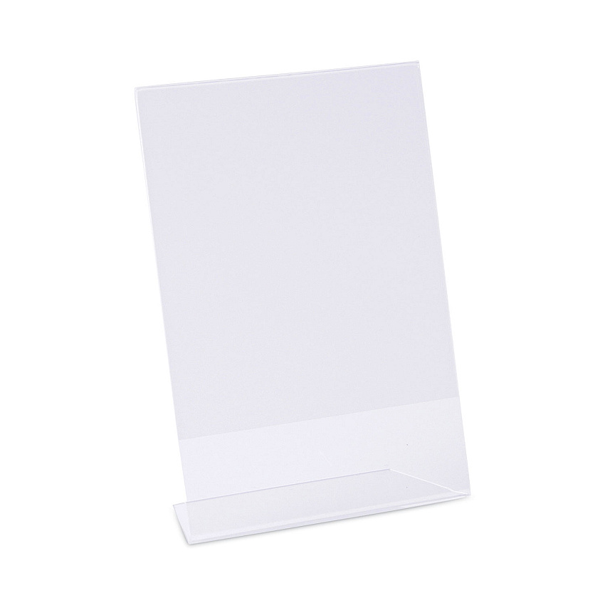 Universal Clear L-Style Freestanding Frame, 5 x 7 Insert, 3/Pack (UNV76850)