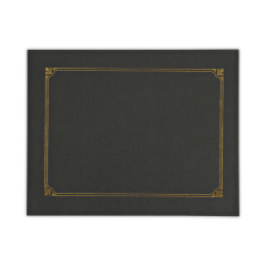 Universal Certificate/Document Cover, 8.5 x 11; 8 x 10; A4, Black, 6/Pack (76895)