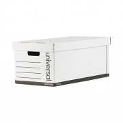 Universal Medium-Duty Easy Assembly Storage Box, Letter Files, White, 12/Carton (95220)